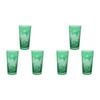 6PK LDV 9x15cm Glass Tall Tumbler Emerald Home Christmas Decor - Green