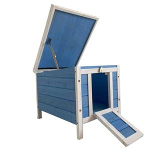 Yes4pets Blue & White Small Chicken Coop With Nesting Box
