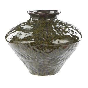 Amalfi Silva Ceramic Vase Medium Green 26x26x21.5cm