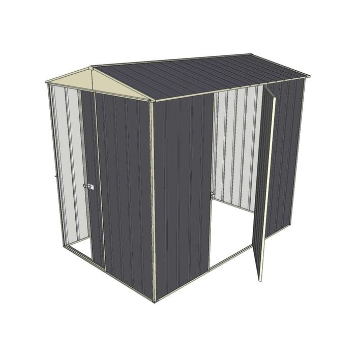 Build-a-Shed 1.5 x 2.3 x 2.3m Single Hinged Side Door Gable Shed - Grey