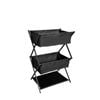 NNEOBA 3-Tier Folding Camping Storage Rack Organizer Black