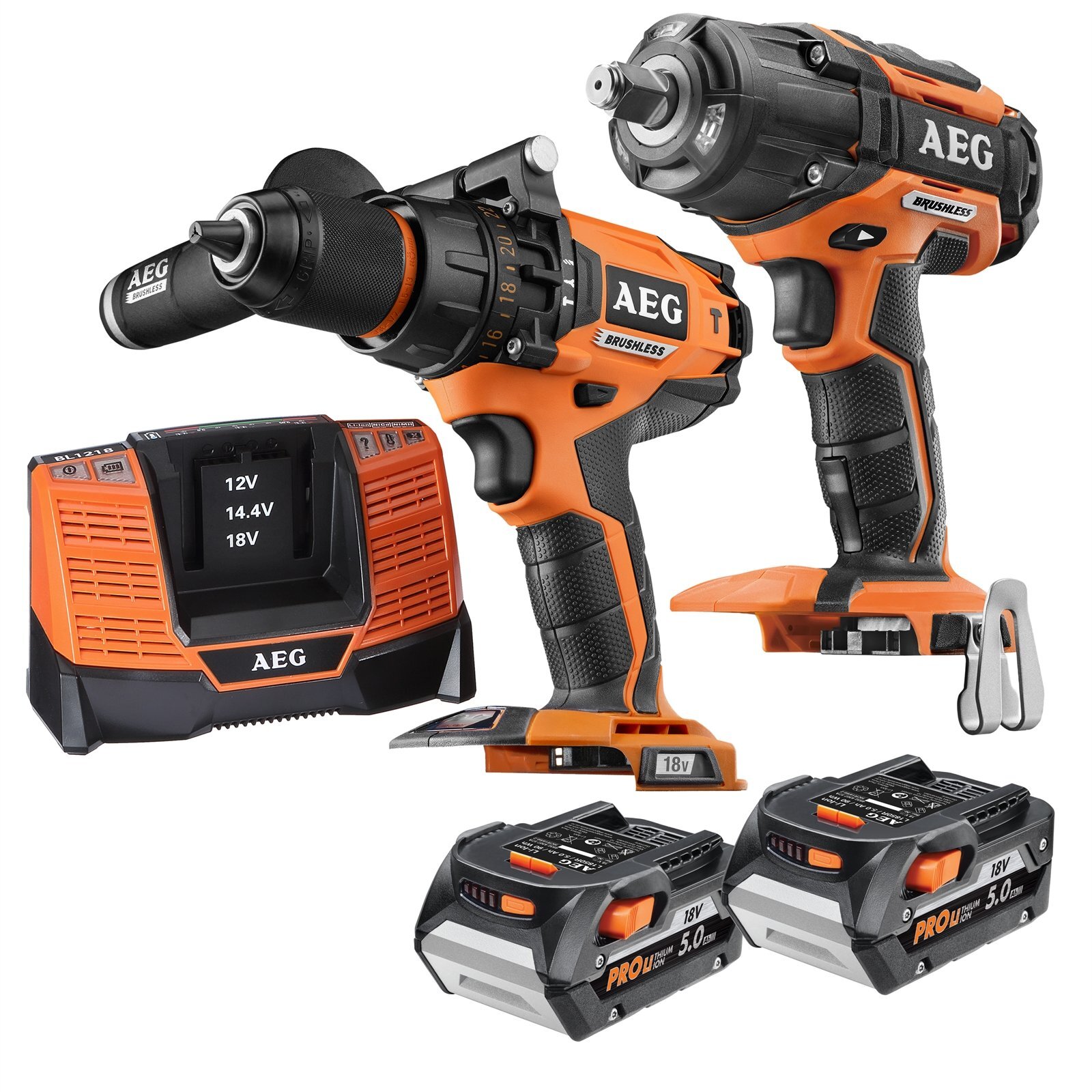 AEG 18V Brushless 2 Piece Combo Kit