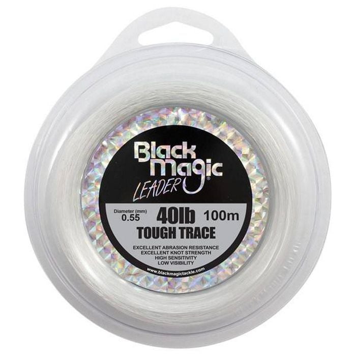 Black Magic Tough Trace Monofilament Fishing Leader 40lb