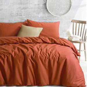 Amson Royale Cotton Rust Queen Quilt Cover Set
