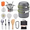 Digitel Camping Cookware Set with Stove and Tableware Kit