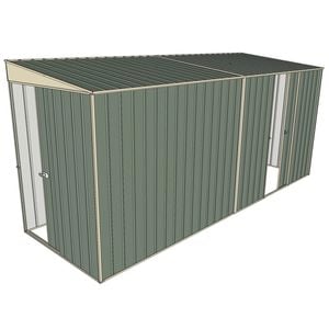 Build-a-Shed 1.5 x 4.5 x 2m Single Sliding Side Door Skillion Shed - Green