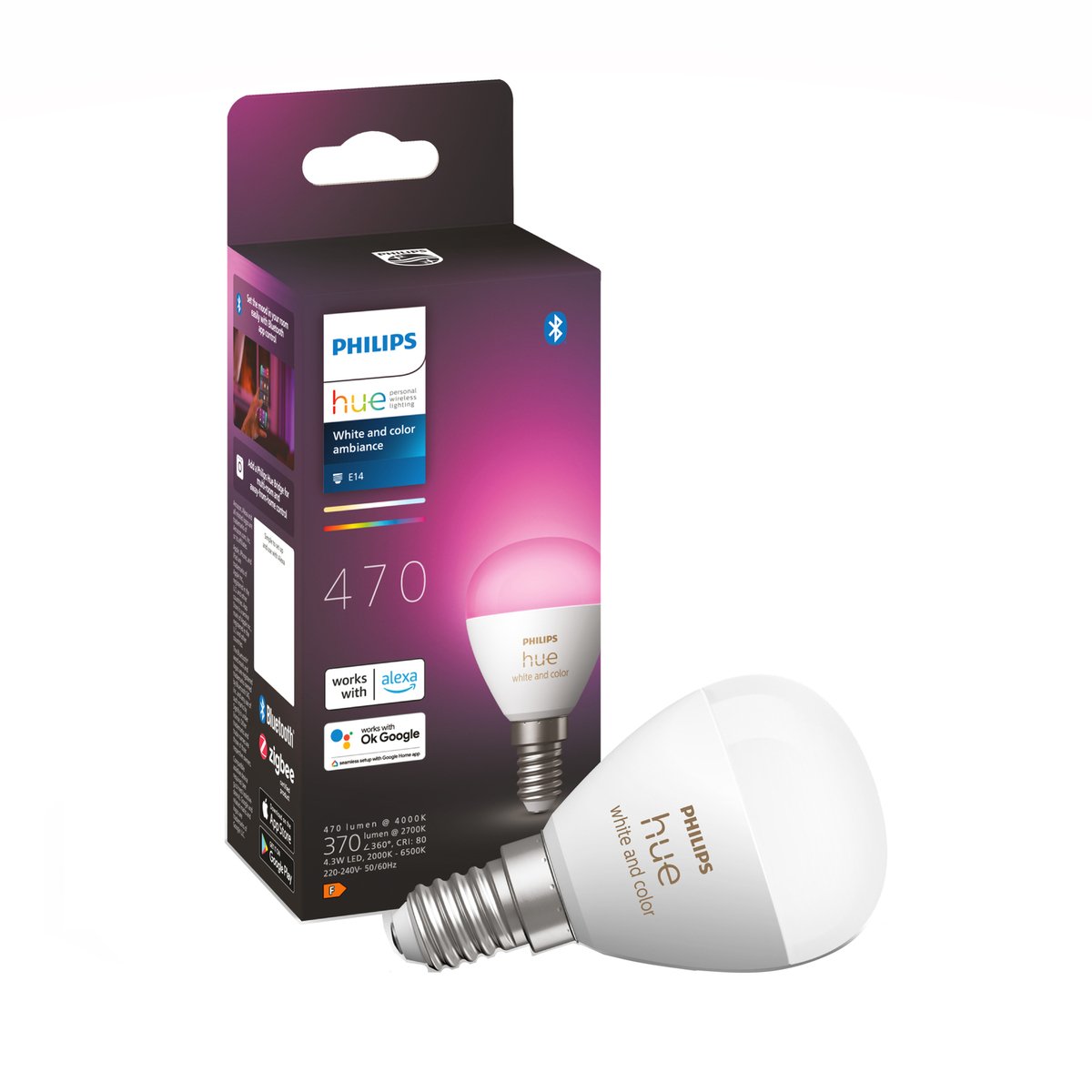 HOMEPILOT - addZ LED Lampadina GU10 White and Colour | Versatile lampadina RGBW | Compatibile con lo standard Zigbee | Controllabile tramite app e comandi vocali