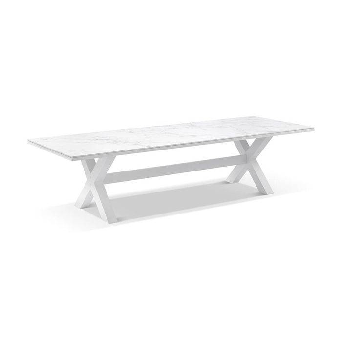 Kansas Outdoor Ceramic 3m Aluminium Dining Table
