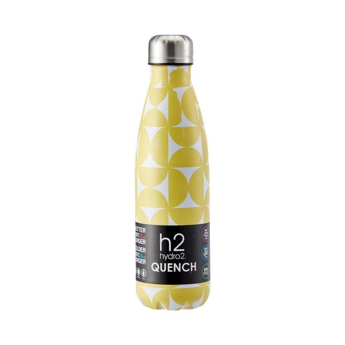 H2 Hydro2 H2 Quench Bottle 500ml - Yellow Geo