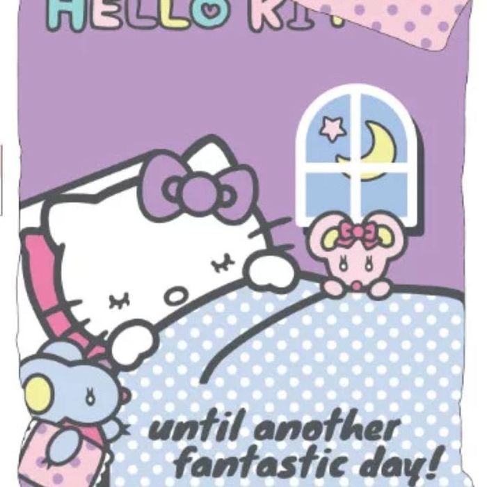 Hello Kitty Sweet Dreams Cotton Quilt Cover Set - Toddler Bed Size