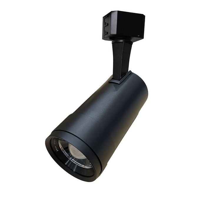 Vencha Zoom Single Circuit 15w Tri-Colour Dimmable Track Head - Black