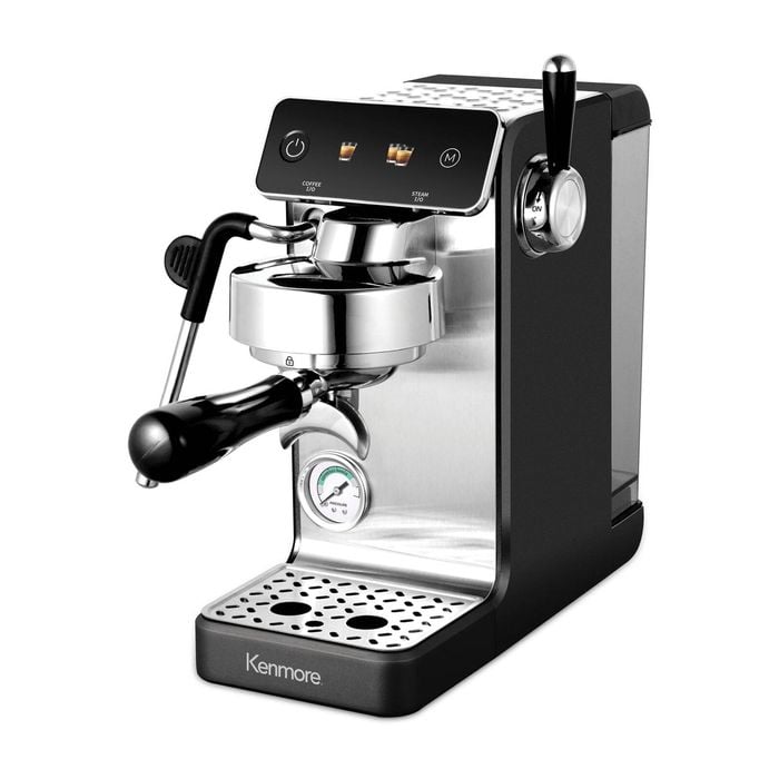 Kenmore Dualis Espresso Machine, Dual Thermoblock Brew & Steam, Ulka Pump, Pid Temp Control, 58mm Pf, 1.2l Tank, Black