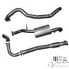 Ignite Exhausts Turbo Back For Nissan Gu Patrol 4.2l Coil Spring Ute 3" Dump Pipe & Muffler Raw Aluminised Steel