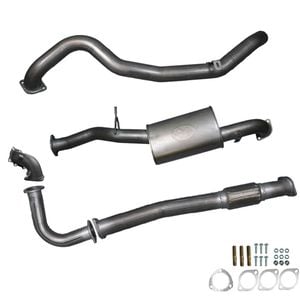 Ignite Exhausts Turbo Back For Nissan Gu Patrol 4.2l Coil Spring Ute 3" Dump Pipe & Muffler Raw Aluminised Steel