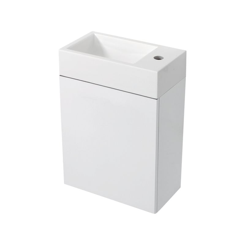 400mm White Rococo Wall Hung Vanity