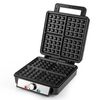 Costway 1200W Waffle Iron 4-Slice Square Waffle Maker w/Browning Knob Nonstick-Black