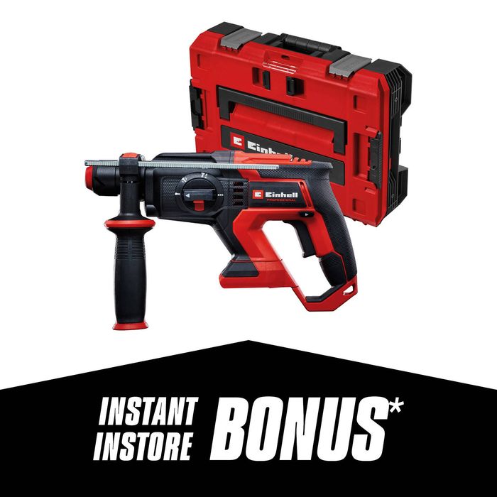 Einhell Pro Brushless 18V 2.3J Sub Compact Rotary Hammer Skin With E-Case
