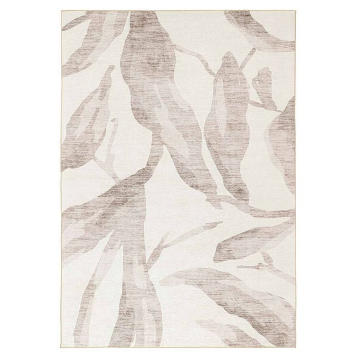 Loopsie-230cm X 160cm-bainbridge Cream Leaf Shadow Indoor Outdoor Washable Rug