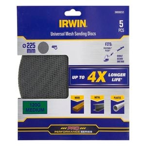 Irwin 225mm 120 Grit Sandpaper Mesh - 5 Pack