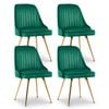 4x Dining Chairs Green