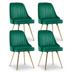 4x Dining Chairs Green