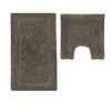 Absolute Cotton 2200GSM 2 Pce Axel 100% Cotton Bath Mat Set Chocolate