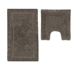 Absolute Cotton 2200GSM 2 Pce Axel 100% Cotton Bath Mat Set Chocolate