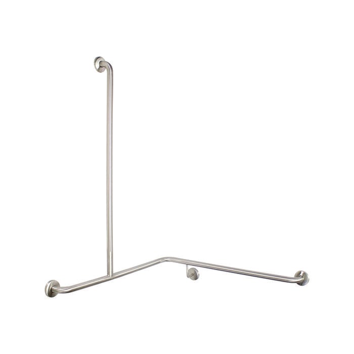 Bradley Australia 32mm Shower Corner Grab Bar with Vertical Rail