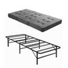 Giselle Single Folding Bed with Mattress Metal Frame Guest Bed 15cm Foam Foldable