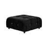 Foret 1pc Sofa Ottoman Modular Sectional Armless Tufted Velvet Couch Black