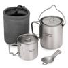 NNEOBA Ultralight Titanium Cookware Set 3PCS Grey