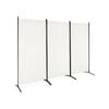 Costway 3 Panel Room Divider Folding Privacy Screen Wall Partition Stand Living Bedroom White