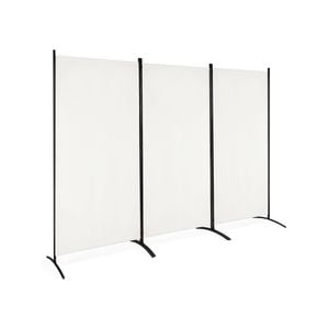 Costway 3 Panel Room Divider Folding Privacy Screen Wall Partition Stand Living Bedroom White