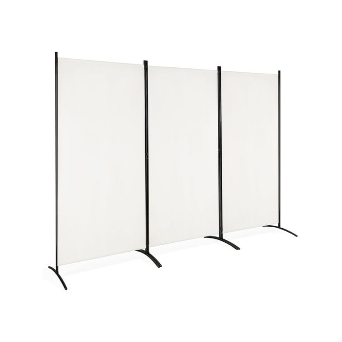 Costway 3 Panel Room Divider Folding Privacy Screen Wall Partition Stand Living Bedroom White