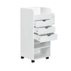 Costway 3 Drawer Mobile Filie Cabinet Storage Bedside Table