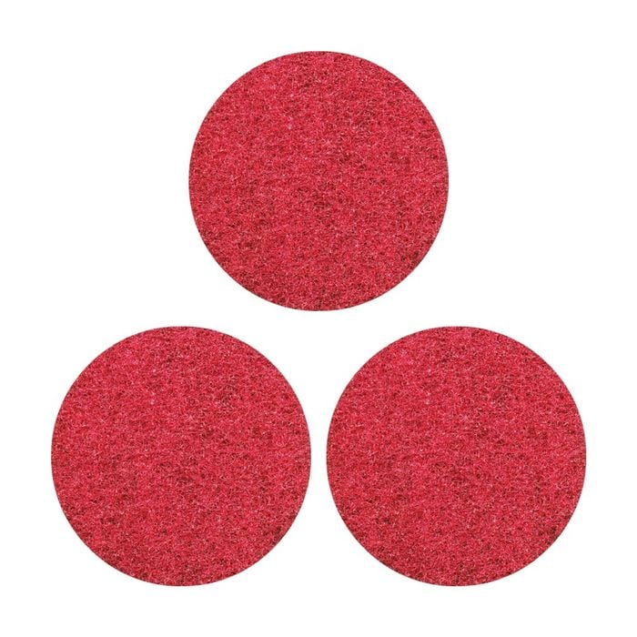 3pk Glomesh Regular Speed Spray Bufffing Machine Floor Pad Red 300mm