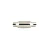 Outlaw Polished T-304 Stainless Steel Resonator, 2-1/2" Inlet/Outlet, 4" x 12" Overall