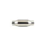 Outlaw Polished T-304 Stainless Steel Resonator, 2-1/2" Inlet/Outlet, 4" x 12" Overall