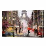 Dusk Falls In Paris | 75 x 50cm Stretched Canvas Print