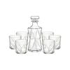 Bormioli Rocco Cassiopea 7 Piece Decanter and Tumbler Set