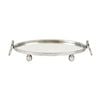 Elegant Collections Silver Eliza Oval Tray