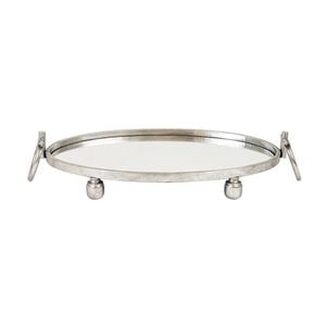 Elegant Collections Silver Eliza Oval Tray