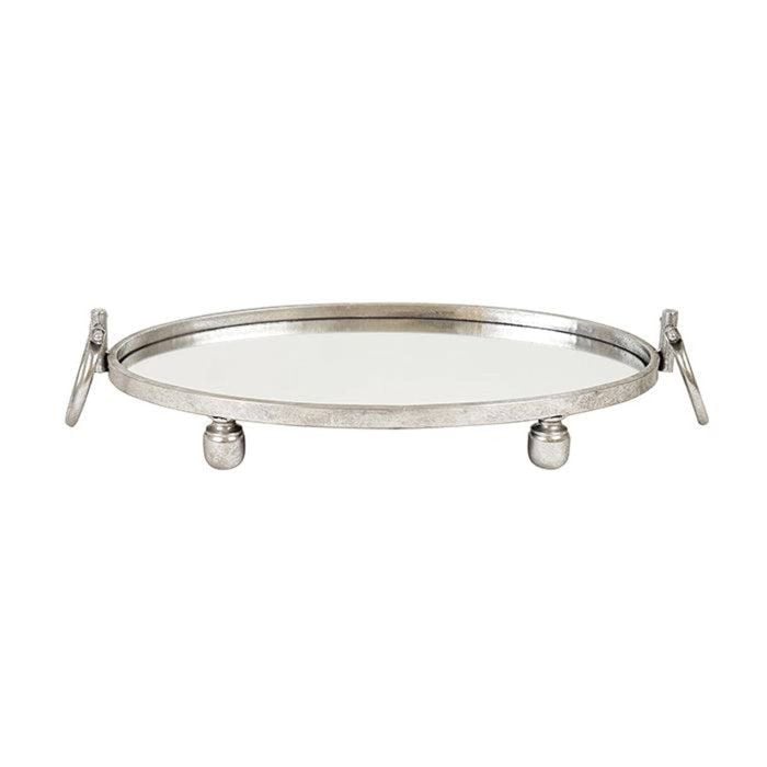 Elegant Collections Silver Eliza Oval Tray