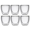 6pc Coffee Culture Barista 250ml Double Wall Hot/Cold Drinks Coffee Clear