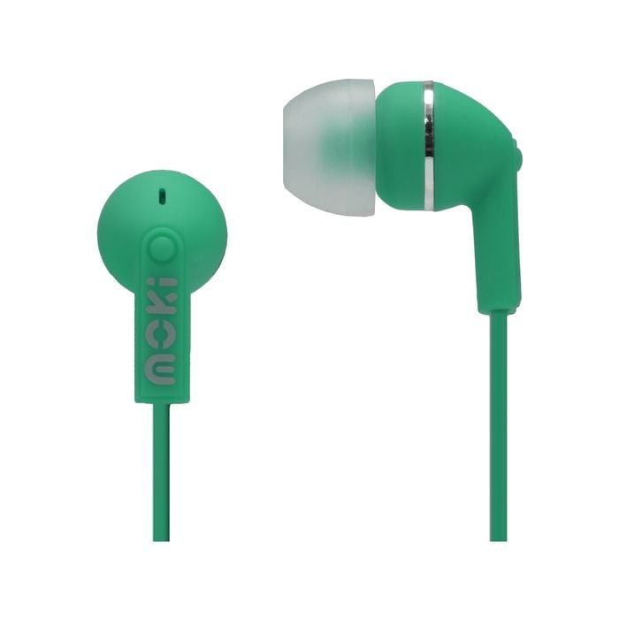 Moki Dots Noise Isolation On The Go Portable Music Earbuds - GREEN