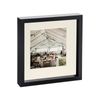 Nicola Spring 10" X 10" Black 3d Box Photo Frame - 6" X 6" Mount