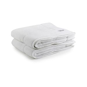2pc Onkaparinga 60x90cm Flinders Bath Mat 800GSM White