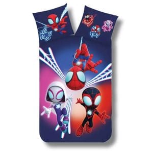 Marvel Spidey Kids Dark Cotton Quilt Cover Set - Toddler Bed Size