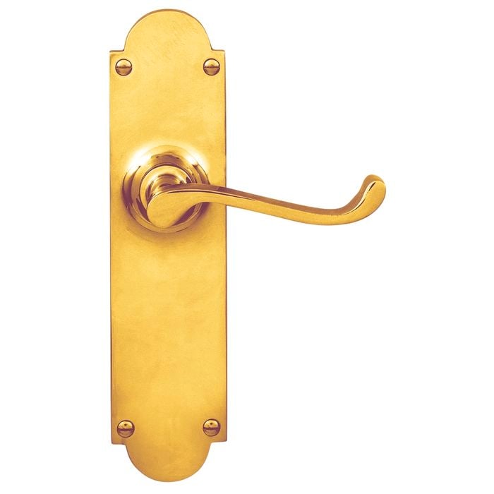 Delf Polished Brass Kensington Lever Latch Set
