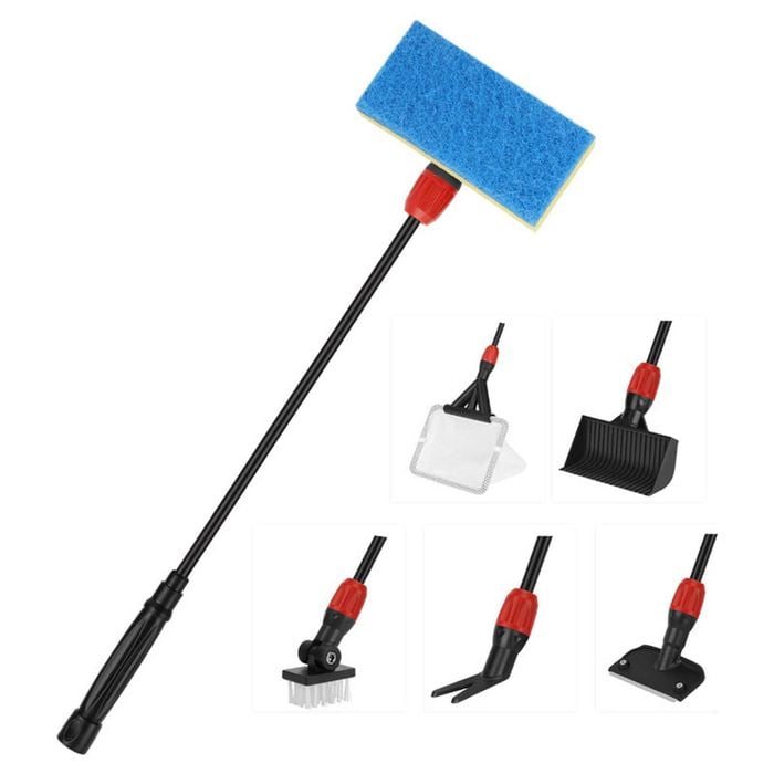 Hygger Aquarium Cleaning Set 6-In-1 Size S - Black | 44 cm | HG-072-S